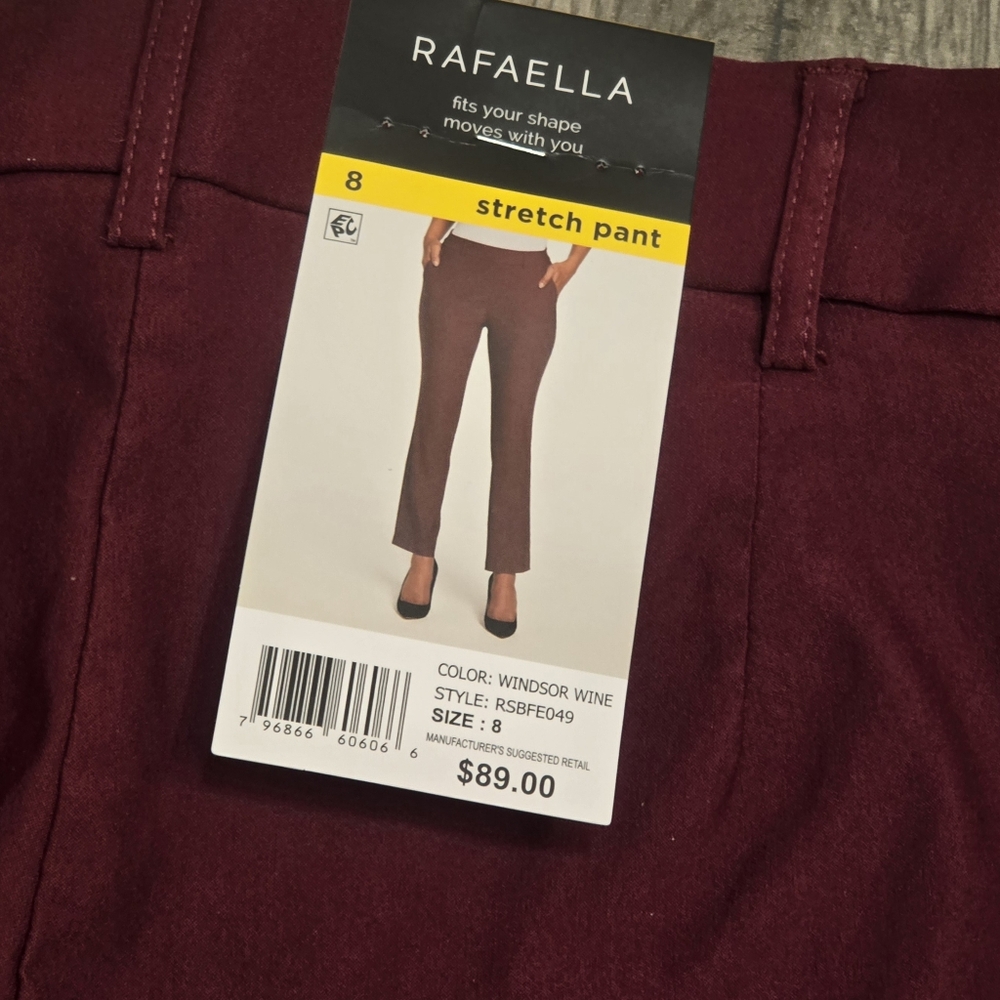 Rafaella Slim Ankle Pull-On Pants Size 8 NWT - Picture 5 of 5